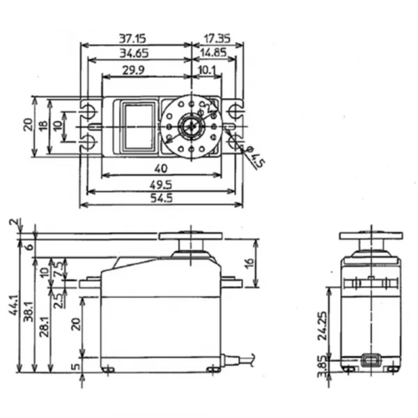 Futaba S-A300 Standard Digital Servo PWM/S.Bus2 10.5kg .17s 4.8V - 7.4V