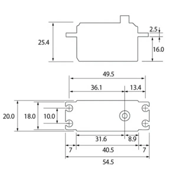 Futaba S-C400 Low Profile Digital Servo PWM/S.BUS2 - 13.8kg 0.09s