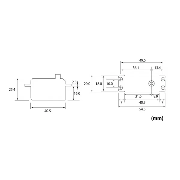 Futaba S-C400 Low Profile Digital Servo PWM/S.BUS2 - 13.8kg 0.09s