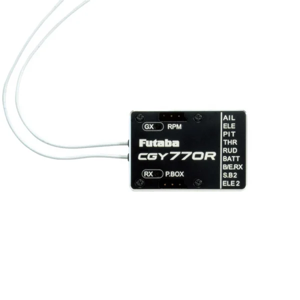 Futaba CGY770R-GPB1 3 Axis F3C/F3N/3D Helicopter Gyro, T-FHSS/FASSTest Rx and Governor with Programmer