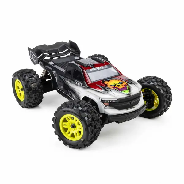 ProLine 1:16 Badlands MX Tires Mounted on Yellow Split Six 12mm Hex Wheels (2) &mdash; image 6 of 7