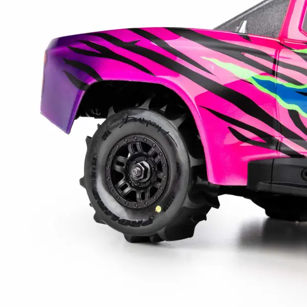 ProLine 1:16 Dumont Paddle Tires Mounted on Black Split Six 12mm Hex Wheels (2) — image 7 of 8