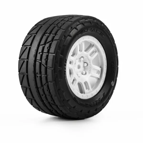 ProLine 1:16 Menace Street Tires Mounted on White Split Six 12mm Hex Wheels (2) — image 1 of 7