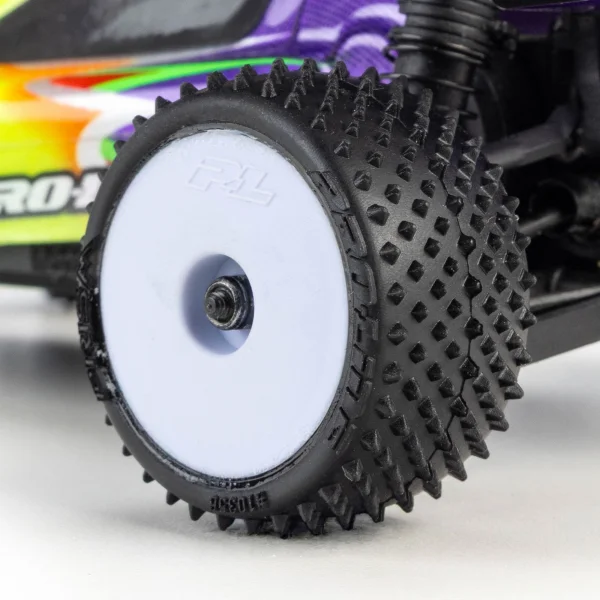 1/24 Wedge Front and Prism Rear Carpet Tires Mounted 7mm - Wh — image 4 of 5