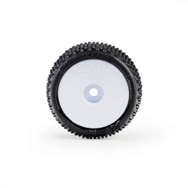 1/28 Prism Front/Rear Carpet Tires Mounted 7mm - White (4): L — image 3 of 6