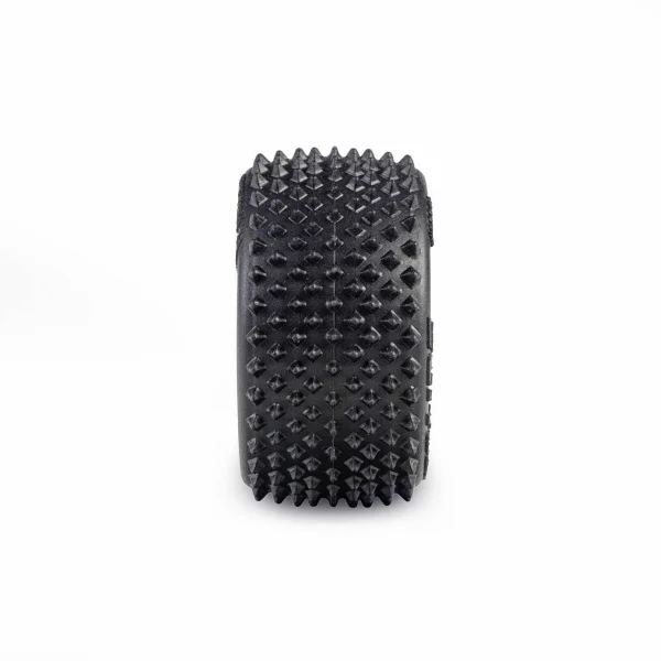 1/28 Prism Front/Rear Carpet Tires Mounted 7mm - White (4): L — image 4 of 6