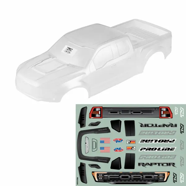 ProLine Pre-Cut 2022 Ford Raptor Clear Body - ARRMA QUAKE 4S — image 9 of 11