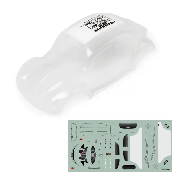 Pro Line Pre-Cut Volkswagen Bug Body - Clear: Axial SCX30 — image 9 of 11