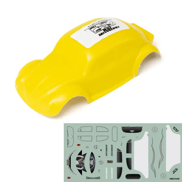 ProLne Pre Cut Volkswagen Bug Body - Yellow: Axial SCX30 — image 10 of 10