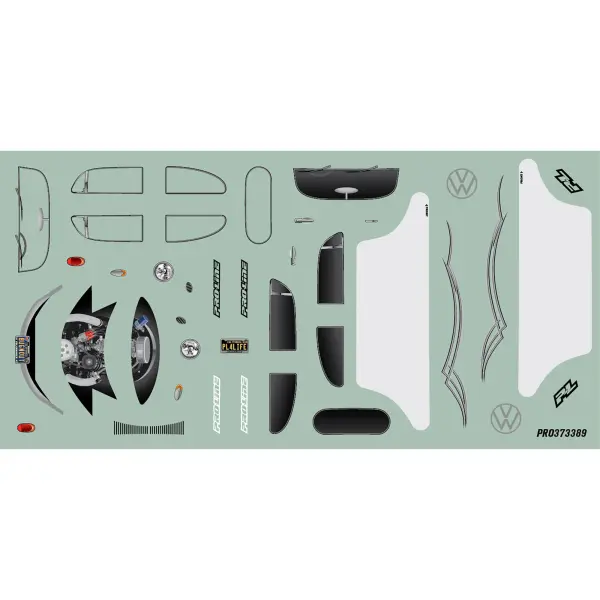 Pro Line Pre-Cut Volkswagen Bug Body - Clear: Axial SCX30 — image 8 of 11