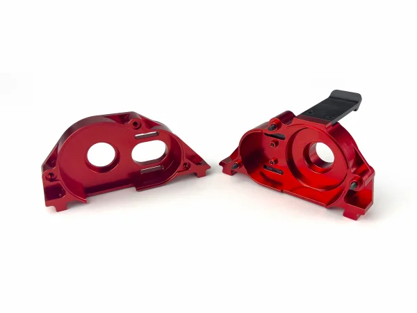 Motor Mount And Gearbox Case - Red Aluminium - 4S