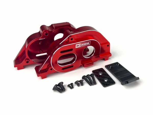 Motor Mount And Gearbox Case - Red Aluminium - 4S