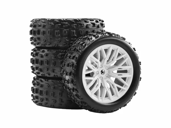 Mud Block - Tyre w/ White - Spider Spoke Rim Set - 1:18 Typhon — image 2 of 2