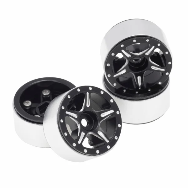 5 Spoke B lock Aluminium Wheels 4pcs SCX24