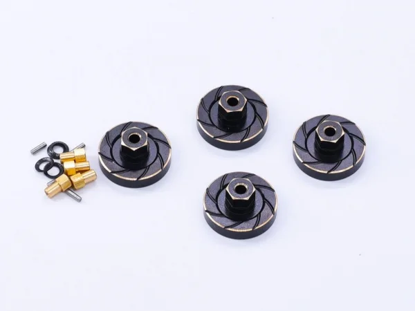 Hex Wheel Weights Black Brass (4) SCX24