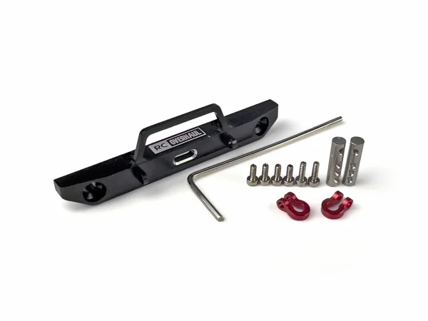Fr Bumper Set Black Aluminium SCX24