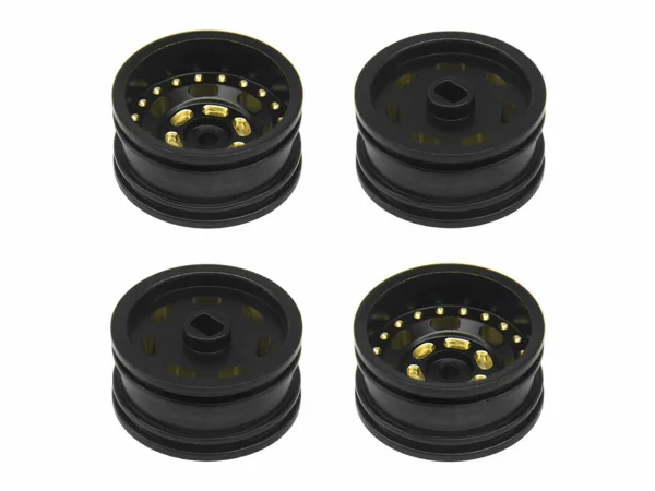 Wheel Set w/Offset - Black Brass 4pcs SCX30