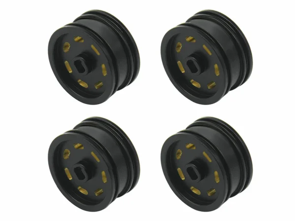 Wheel Set w/Offset - Black Brass 4pcs SCX30