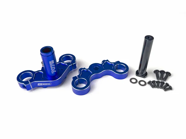 Aluminium Triple Clamp Set - Promoto - Blue