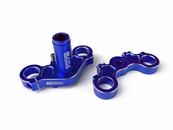 Aluminium Triple Clamp Set - Promoto - Blue