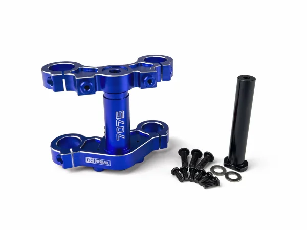Aluminium Triple Clamp Set - Promoto - Blue