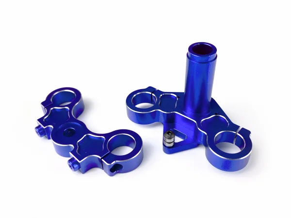 Aluminium Triple Clamp Set - Promoto - Blue