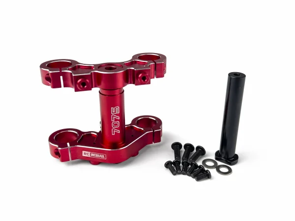 Aluminium Triple Clamp Set - Promoto - Red ** CLEARANCE **