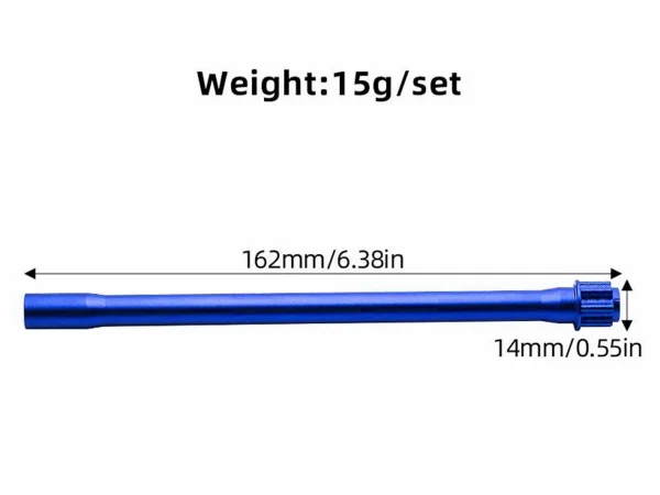 Aluminium. Center Drive Shaft - Mini MAXX - Blue