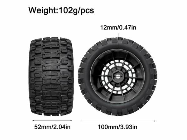 1:16 MT Wheel And Tyre - Mini MAXX/XRT - Mini LMT (4)