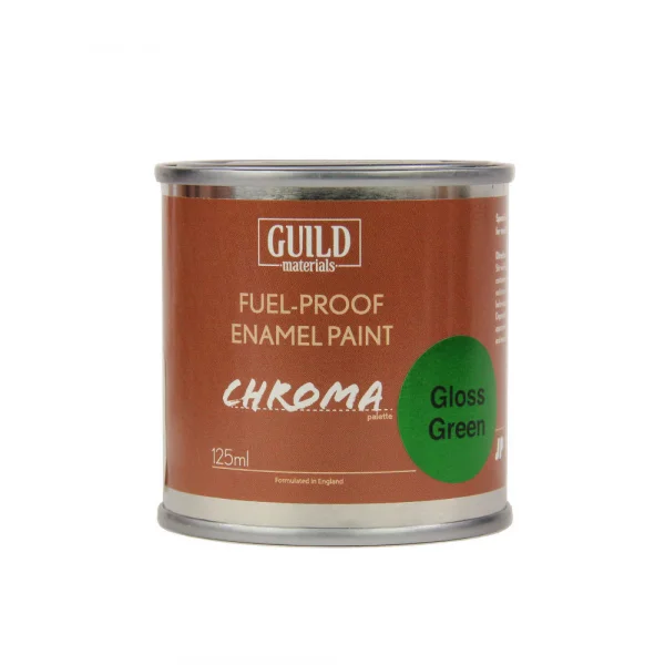 Guild Materials Gloss Enamel Fuel-Proof Paint Chroma Green (125ml Tin)