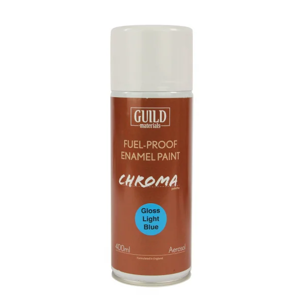 Guild Materials Gloss Enamel Fuel-Proof Paint Chroma Light Blue (400ml Aerosol)