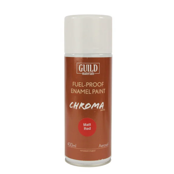Guild Materials Matt Enamel Fuel-Proof Paint Chroma Red (400ml Aerosol) — image 2 of 2