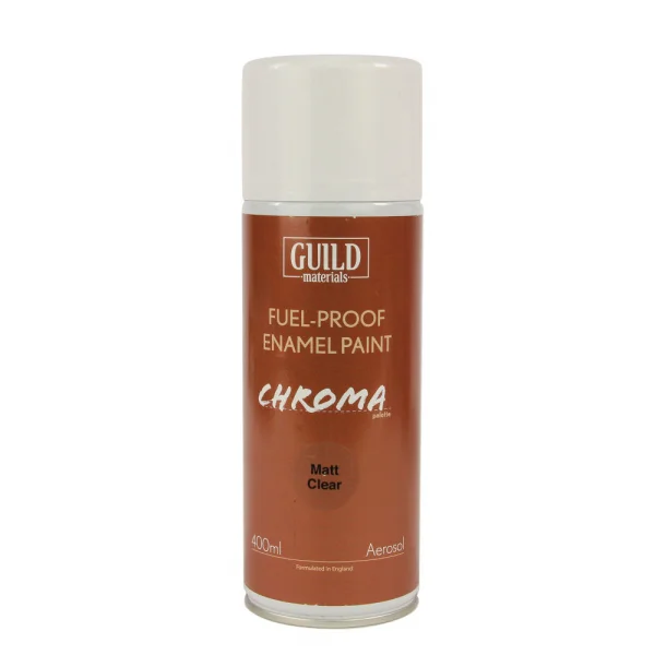 Guild Materials Matt Enamel Fuel-Proof Paint Chroma Clear (400ml Aerosol) — image 2 of 2