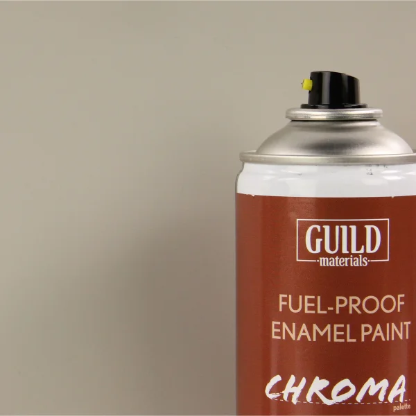 Guild Materials Matt Enamel Fuel-Proof Paint Chroma Light Grey (400ml Aerosol)