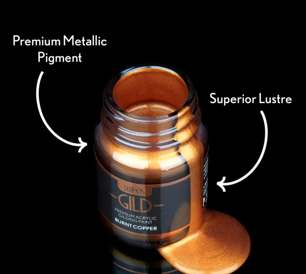 Guild Lane Super GILD Acrylic Gilding Enamel Paint, Burnt Copper (60ml)