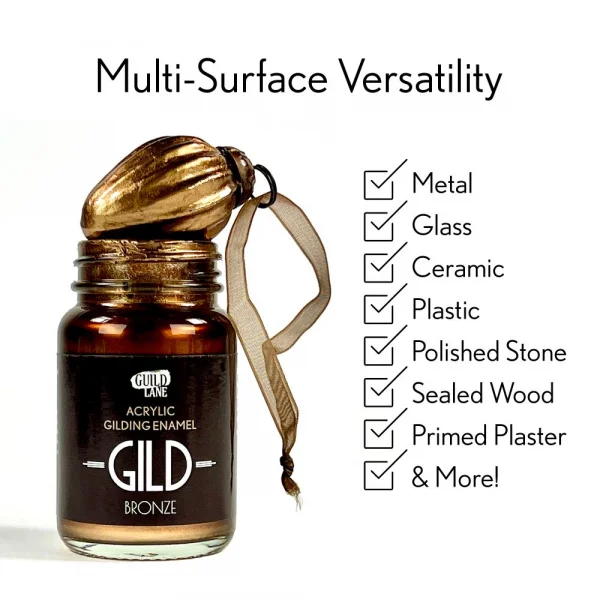 Guild Lane GILD Acrylic Gilding Enamel Paint, Bronze (125ml Tin)