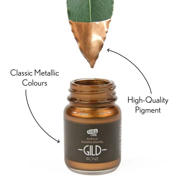 Guild Lane GILD Acrylic Gilding Enamel Paint, Bronze (125ml Tin)