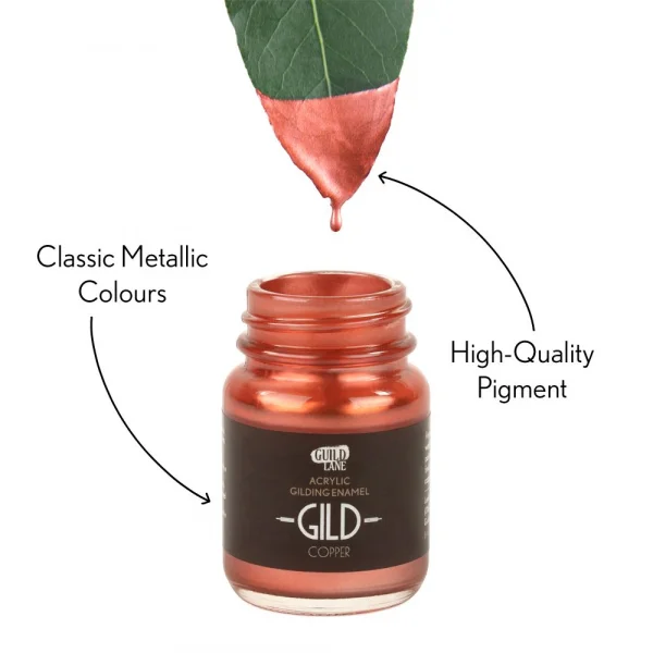 Guild Lane GILD Acrylic Gilding Enamel Paint, Copper (30ml Jar)