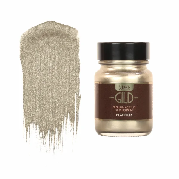 Guild Lane Super GILD Acrylic Gilding Enamel Paint, Platinum (30ml)