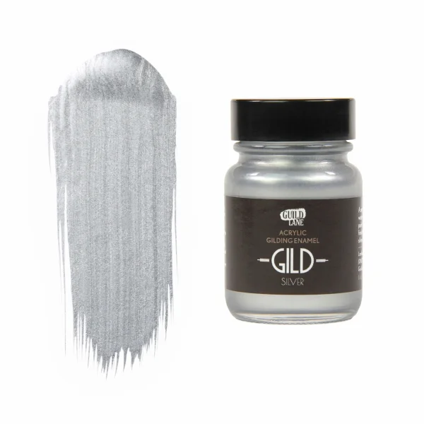 Guild Lane GILD Acrylic Gilding Enamel Paint, Silver (30ml Jar)