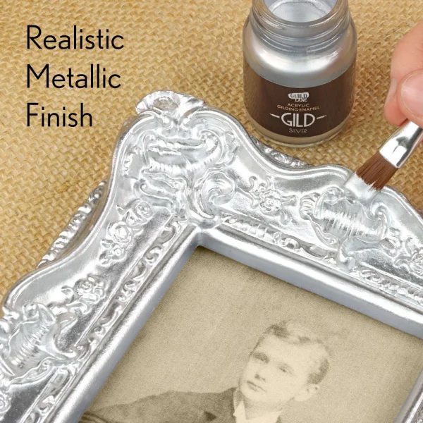 Guild Lane GILD Acrylic Gilding Enamel Paint, Silver (60ml Jar)