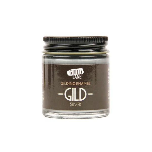 Guild Materials GILD Gilding Enamel Paint, Silver (30ml Jar) ** CLEARANCE **
