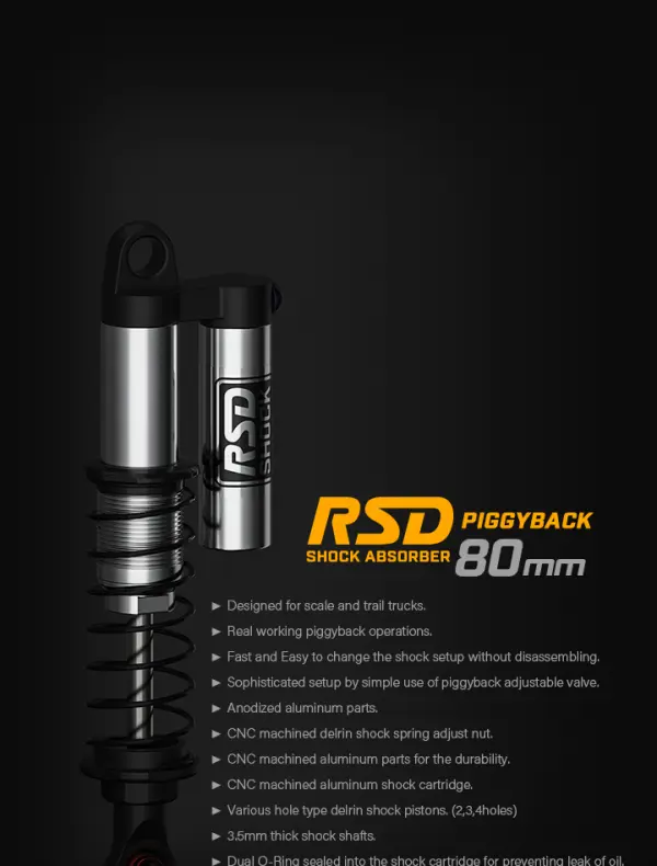 GMade RSD Piggyback Shock 80mm For 1:10 Crawler (2) — image 10 of 11