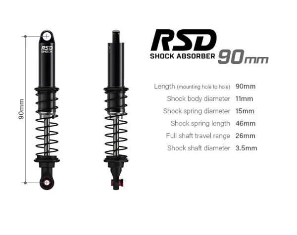 GMade RSD Shock 90mm For 1:10 Crawler (2) &mdash; image 8 of 9