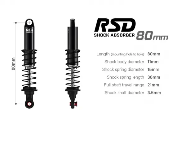 GMade RSD Shock 80mm For 1:10 Crawler (2) &mdash; image 8 of 9