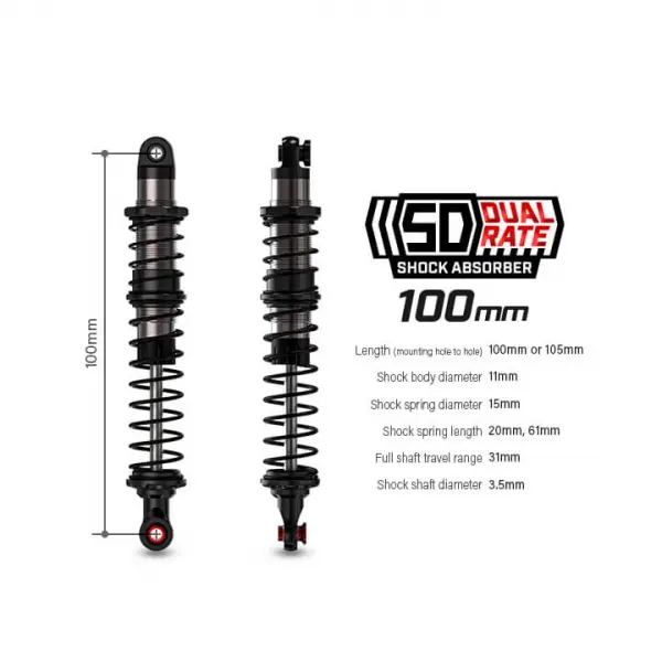 GMade Sd Dual Rate Shock 100mm (2) &mdash; image 2 of 10