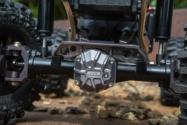GMade GS01 Front Axle Truss Upper Link Mount (Silver) — image 3 of 4