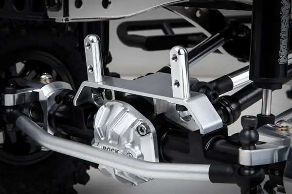 GMade GS01 Front Axle Truss Upper Link Mount (Silver) — image 4 of 4