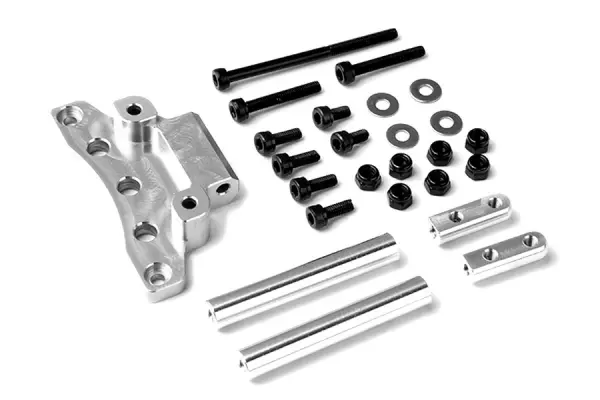 GMade Front Upper Link Mount (Silver) For GS01 Axle &mdash; image 2 of 3