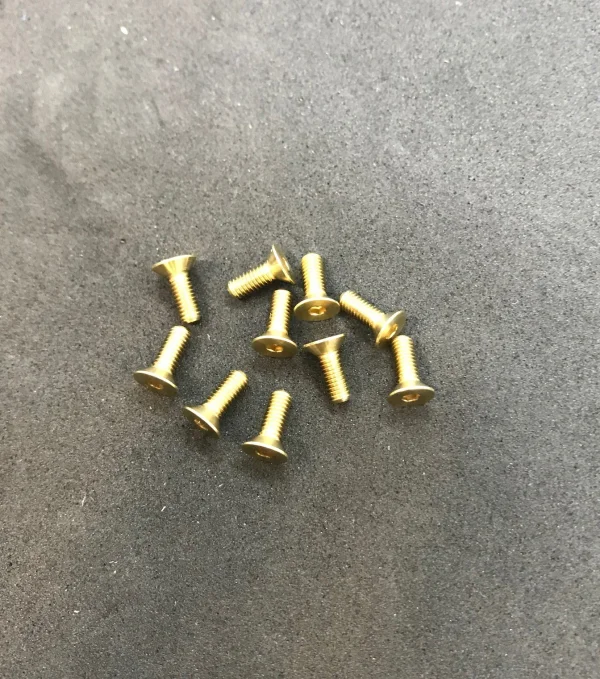 M3 x 8mm Countersunk Head Brass Screws (10)